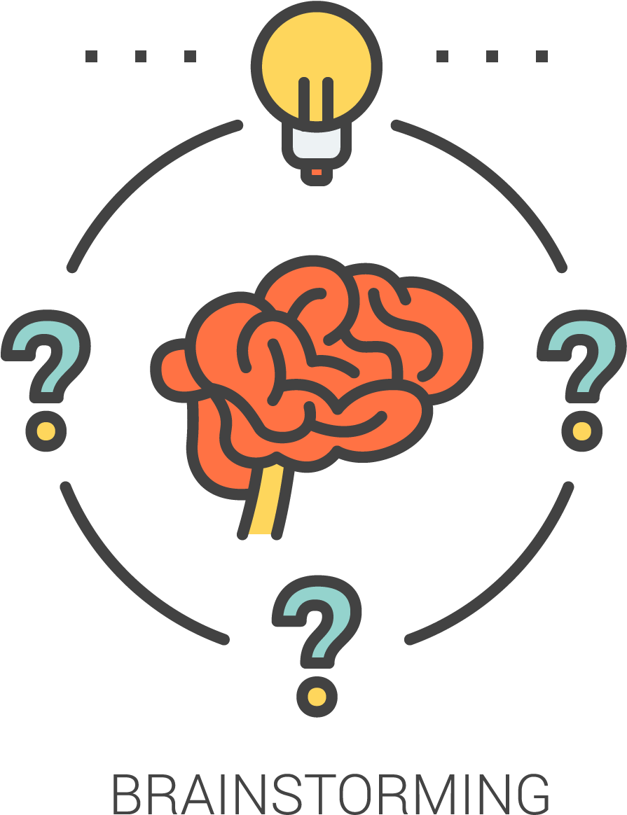 Steps For Brainstroming Logesys Insights - Brainstorming Infographics Icon (1140x1296), Png Download