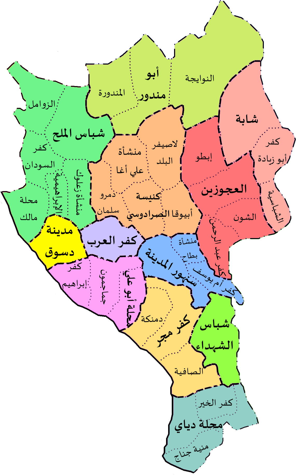 ملف - Desoukmarkaz-arabic - خريطه محافظه كفر الشيخ (1151x1838), Png Download