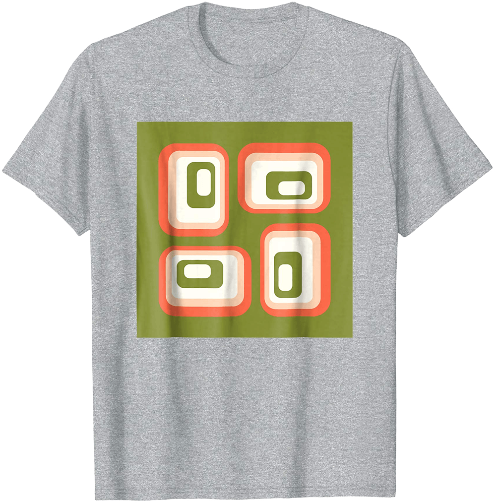 Mid Century Modern Rounded Rectangles T-shirt From - Shirt (1000x1016), Png Download