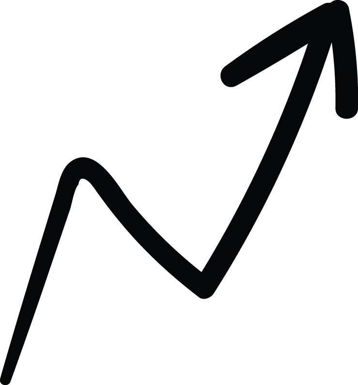 Up Arrow Zigzag Line Doodle (739x795), Png Download
