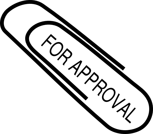 For Approval Clip Art At Clker - Approval Clipart (600x526), Png Download