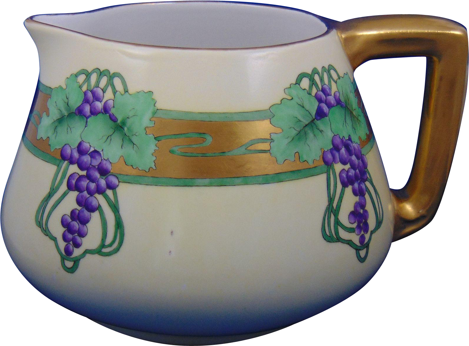 Limoges Arts & Crafts Grape Motif Cider/lemonade Pitcher - Ceramic (1601x1601), Png Download