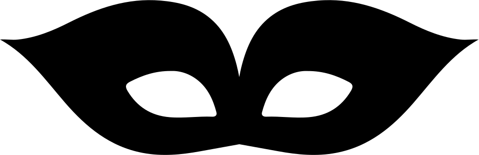 Carnival Black Elegant Eyes Mask Comments (981x318), Png Download