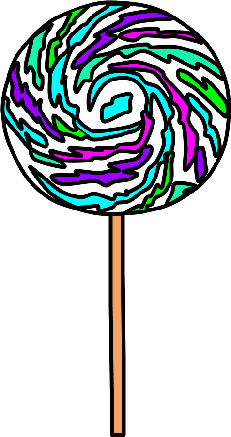 Lollipop, Large, Swirl, Bright Blue, Bright Green, (816x1056), Png Download