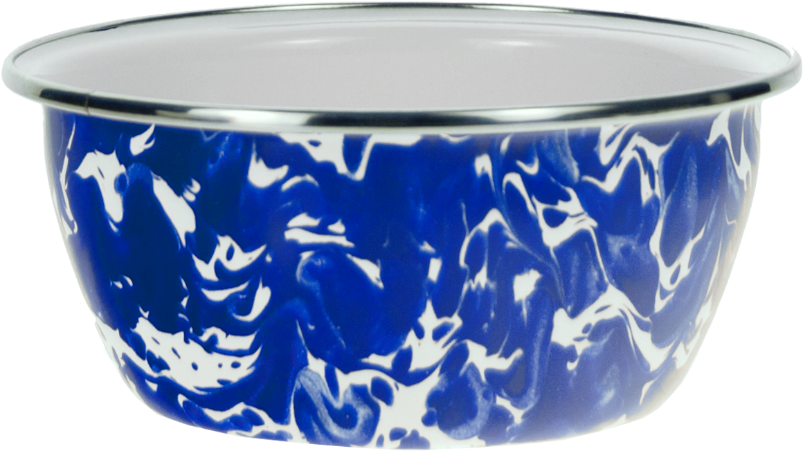 Cb61 Cobalt Blue Swirl Salad Bowl - Blue And White Porcelain (1200x1200), Png Download