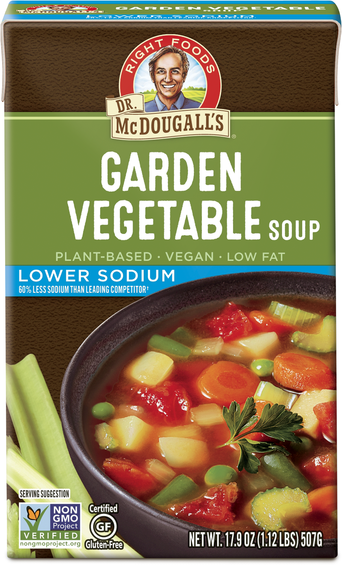 Garden Vegetable Lower Sodium Soup 6 Pack - John A. Mcdougall (1203x1953), Png Download