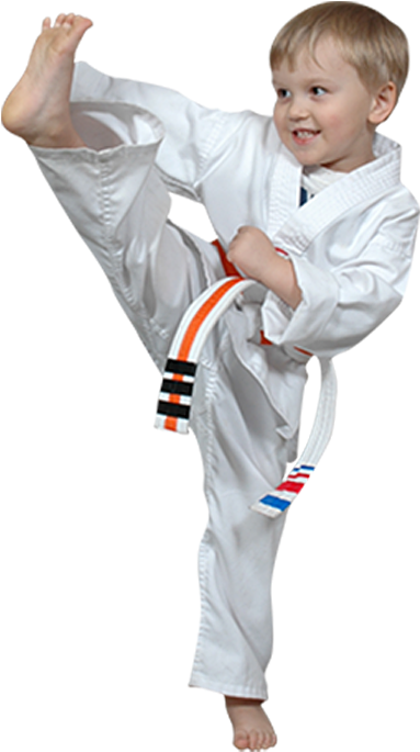 Pre-k Kid Kicking - Karate (480x763), Png Download