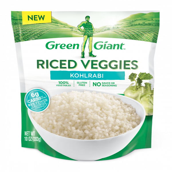 Riced Cauliflower Kohlrabi Final - Green Giant Riced Veggies (600x600), Png Download