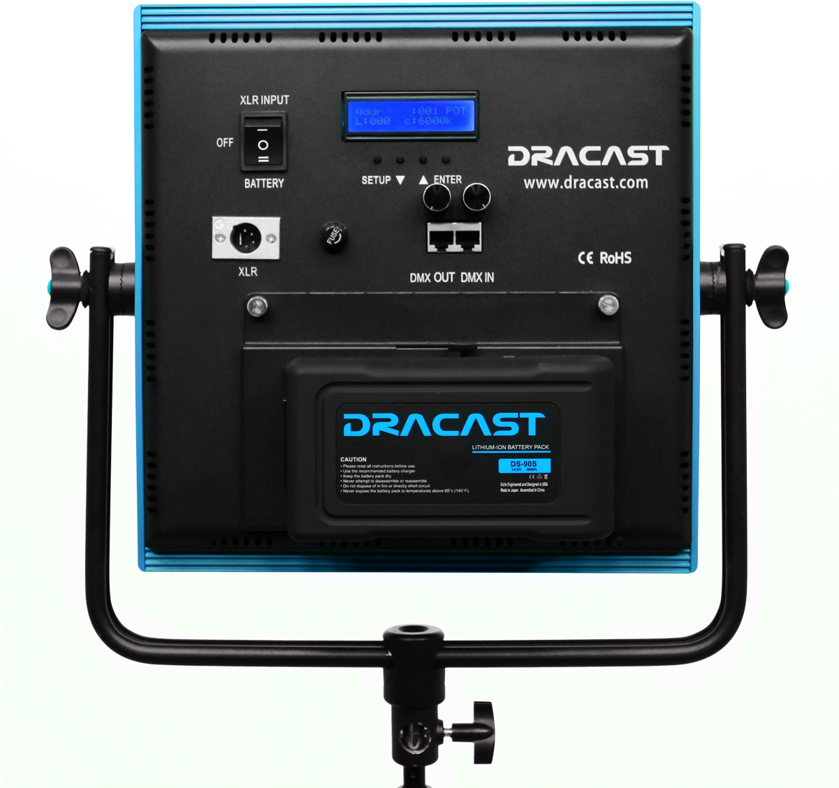 Dracast Led1000 Plus Series Back - Electronics (1200x1200), Png Download