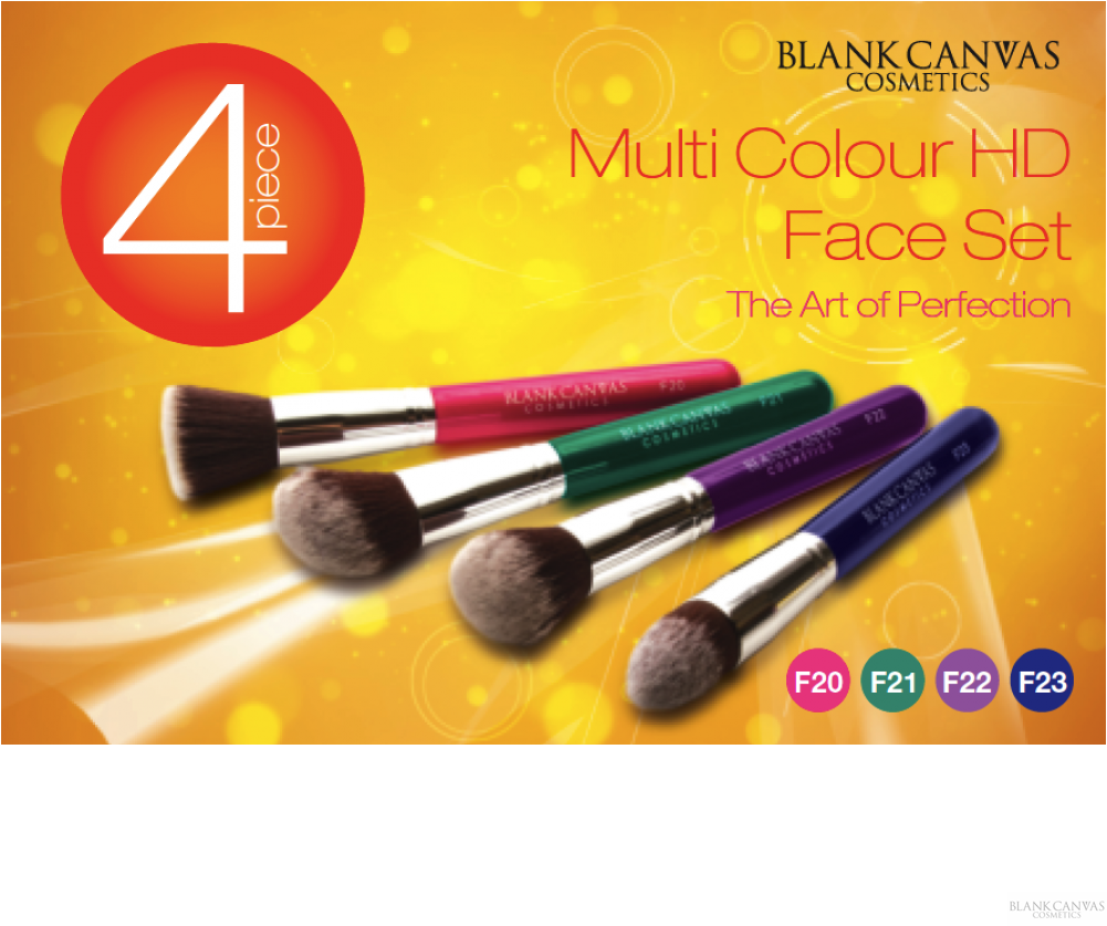 Blank Canvas 4 Piece Multi Colour Hd Face Set - Marking Tools (1000x1000), Png Download