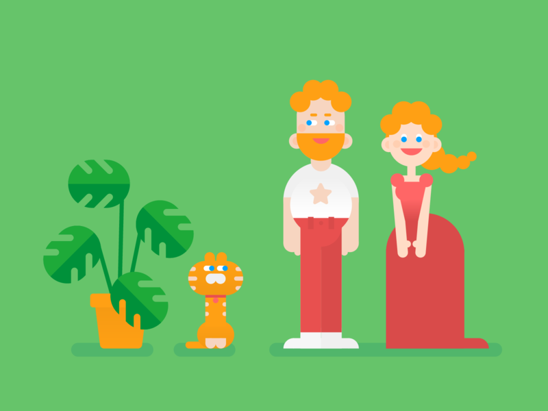 Happy Family Characters Family Vector Human Animal - Illustration (800x600), Png Download