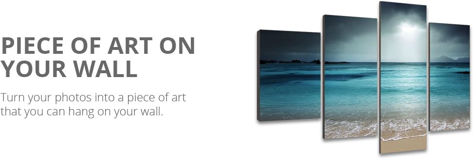 Premium Canvas Photo Prints In Malaysia - Sea (1155x433), Png Download