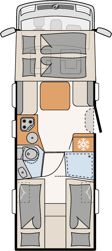 Models A Class - Dethleffs Pulse T 6811 Eb (389x872), Png Download