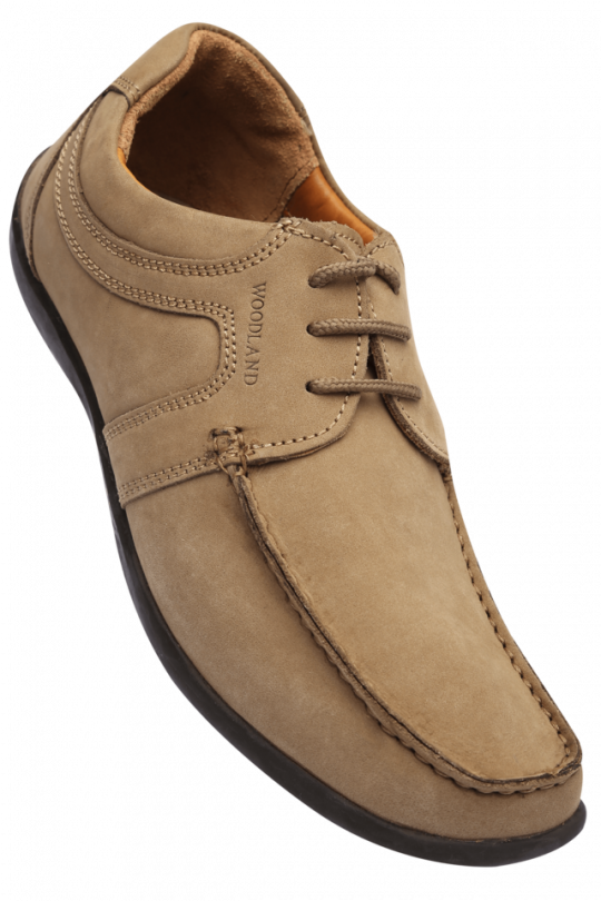 Woodland Mens Khaki Nubuk Leather Lace Up Casual Shoe - Suede (540x810), Png Download