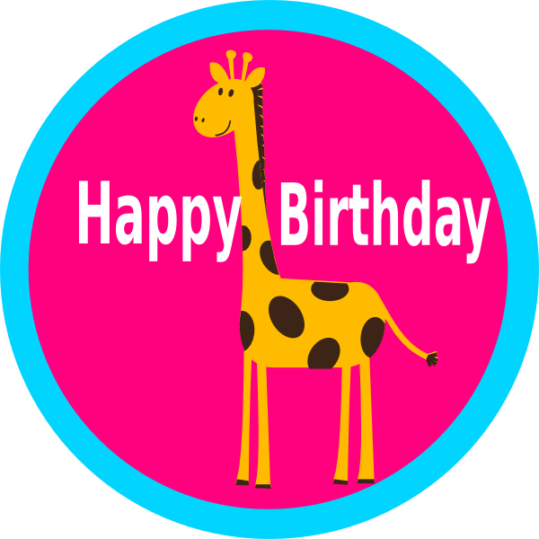 Giraffe Cupcake Toppers (600x600), Png Download
