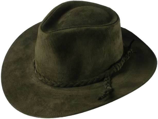 Green Fer Suede Leather Hat - Cowboy Hat (800x532), Png Download