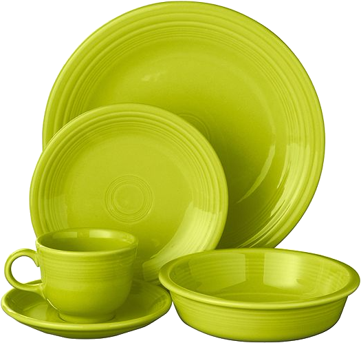 Lemongrass 5 Piece Place Setting - Fiestaware Lemongrass (606x578), Png Download