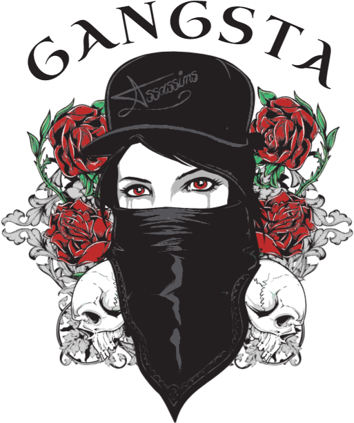 Gangsta Assassins - Illustration (539x626), Png Download