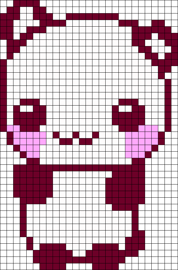 Kandi Patterns For Kandi Cuffs - Pixel Art Mirai Nikki (568x862), Png Download