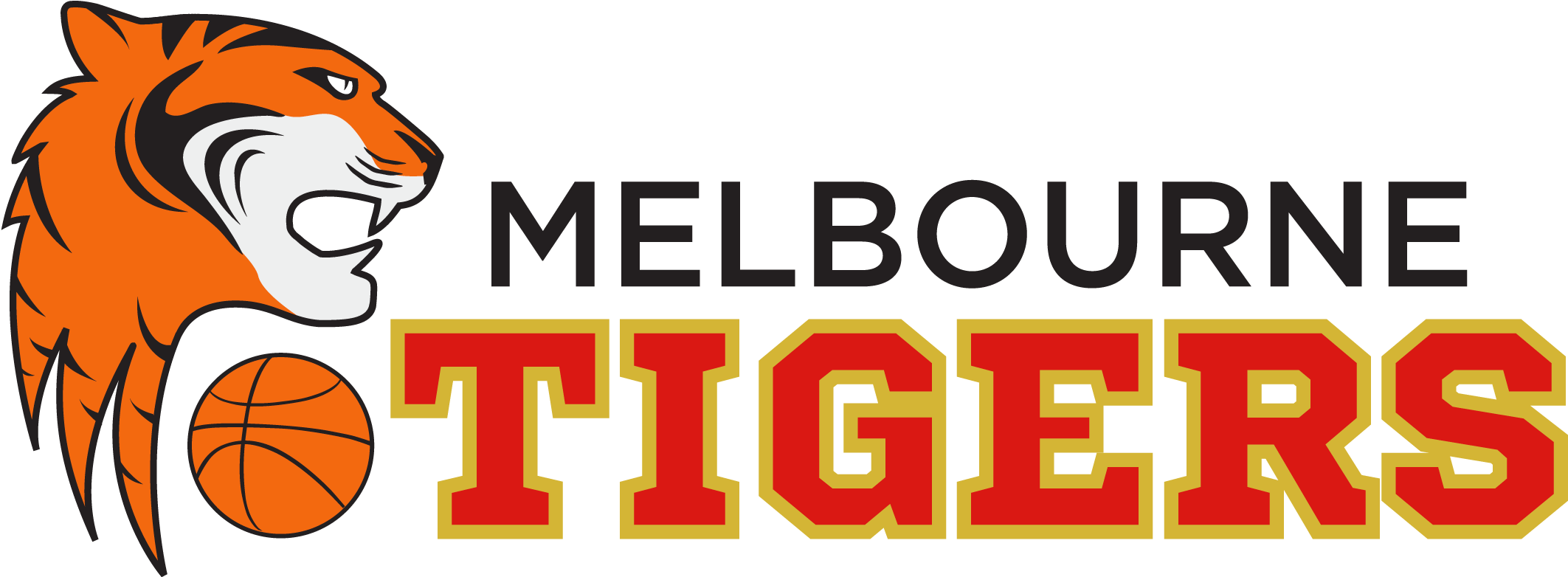 Melbourne Tigers Logo Rgb Lrg - Melbourne United (2171x781), Png Download