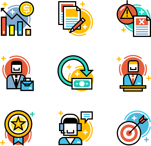 Entrepreneur Line Color - Mode Of Payment Icon (600x564), Png Download