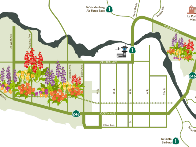 Outside Clipart Field Flower - Map (640x480), Png Download