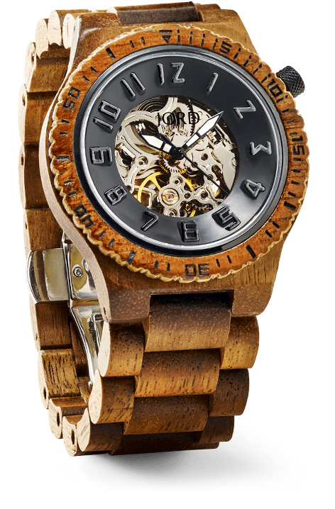 Skeleton Face Wooden Watch - Jord Watches Dover (590x750), Png Download
