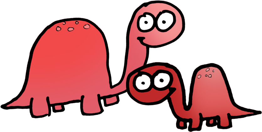 Two Cute Lil Brontosaurs - Animal Figure (1000x1200), Png Download