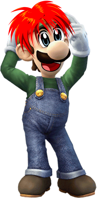 Weebster's Evil Brother - Luigi Smash 4 Skins (405x800), Png Download