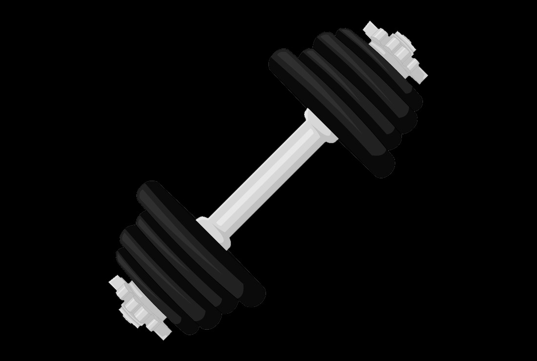 Dumbbell Png - Dumbbell (1100x739), Png Download