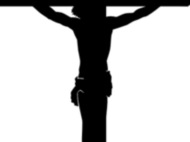 Cross Clipart Jesus - Silhouette Jesus Cross Png (640x480), Png Download