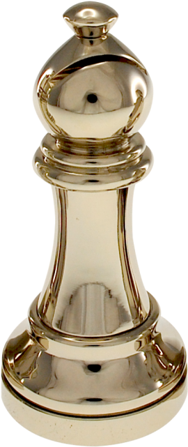 Silver Color Chess Piece - Chess Bishop Piece Glass (640x640), Png Download