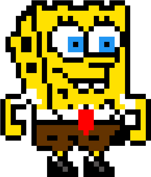 Bob Esponja - Spongebob Pixel Art (1152x1152), Png Download