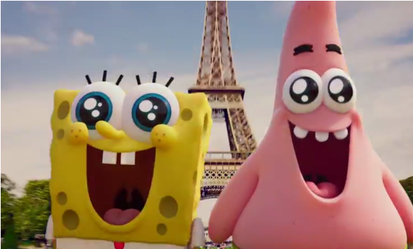 Un Espectacular Delirio Submarino - Spongebob The Movie Out Of Water Spongebob (770x471), Png Download