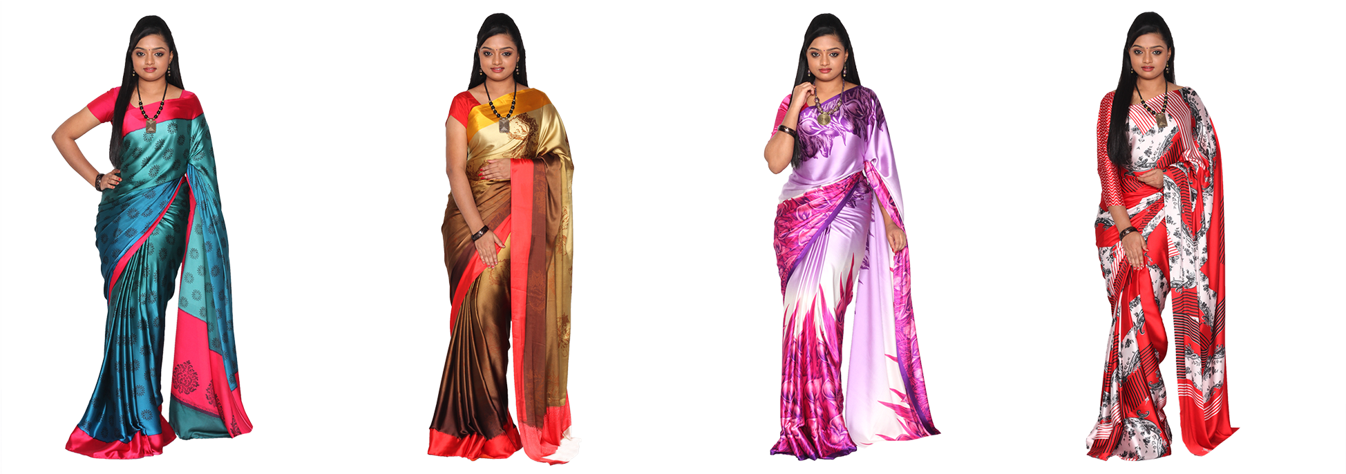 Shopping Zone Manjuma Crepe Silk Sarees Collections (2500x685), Png Download