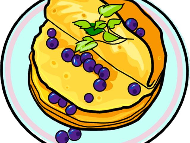 Blueberry Pancakes Clipart (640x480), Png Download
