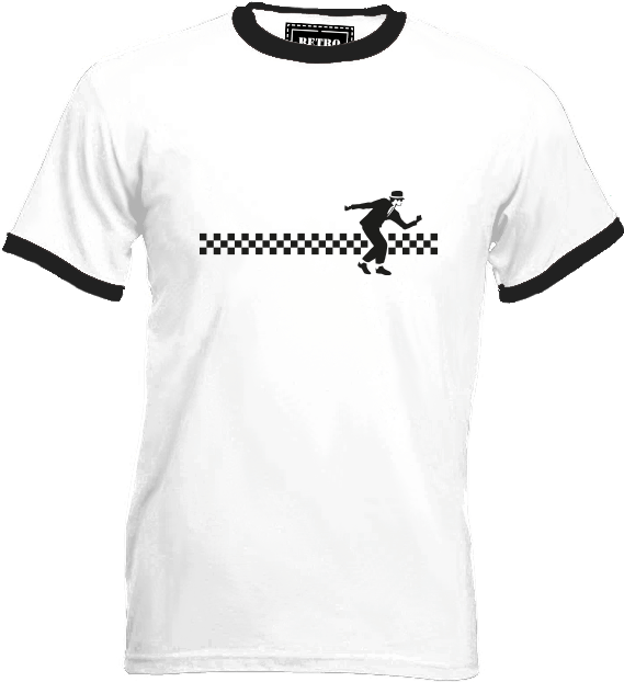 Rude Boy Banner Ringer - Clean White T Shirt (650x650), Png Download