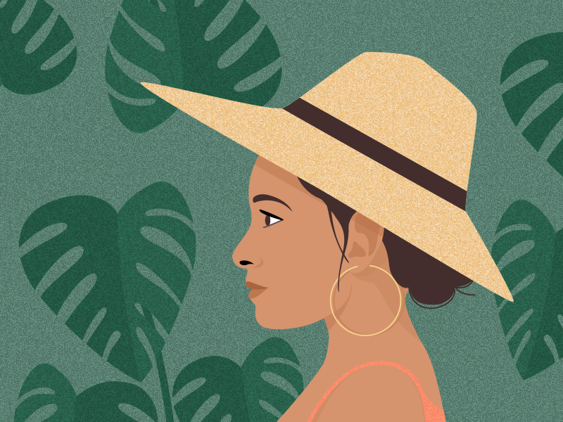The Adventurer Woman 🌿 Leaf Character Hat Jungle Adventurer - Illustration (800x600), Png Download