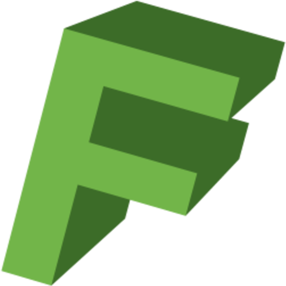 Letra F En 3d Png (600x600), Png Download