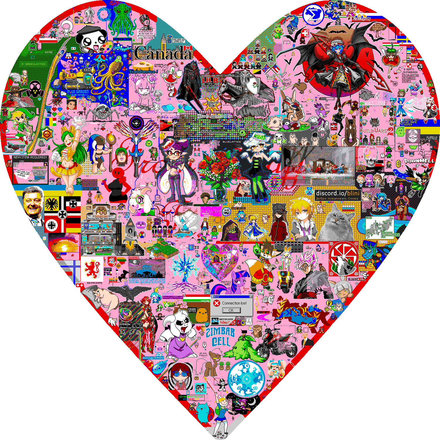 Allow Same Adjacent Colors In Lattices - Heart Collage (1500x1500), Png Download