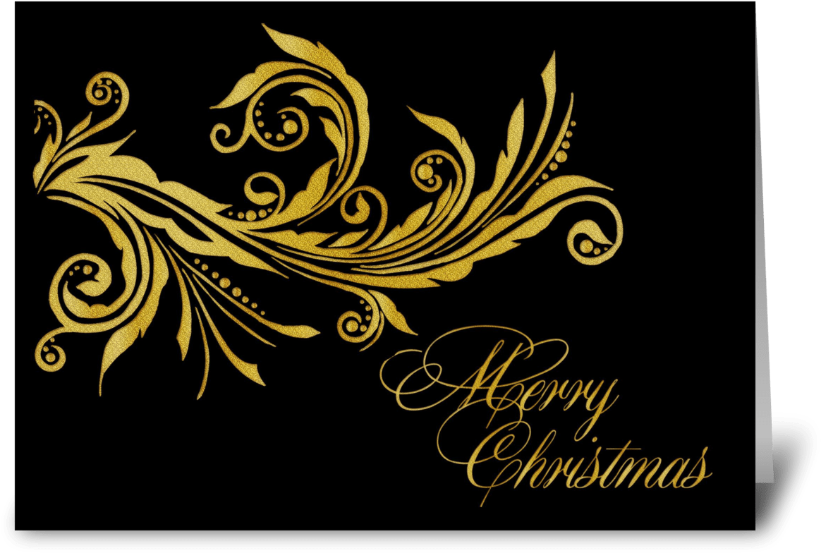 Elegant Gold Flourish, Merry Christmas - Merry Christmas Elegant Png (1272x1047), Png Download