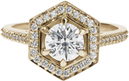 Hex Ring White Diamond - Jewellery (1024x1024), Png Download