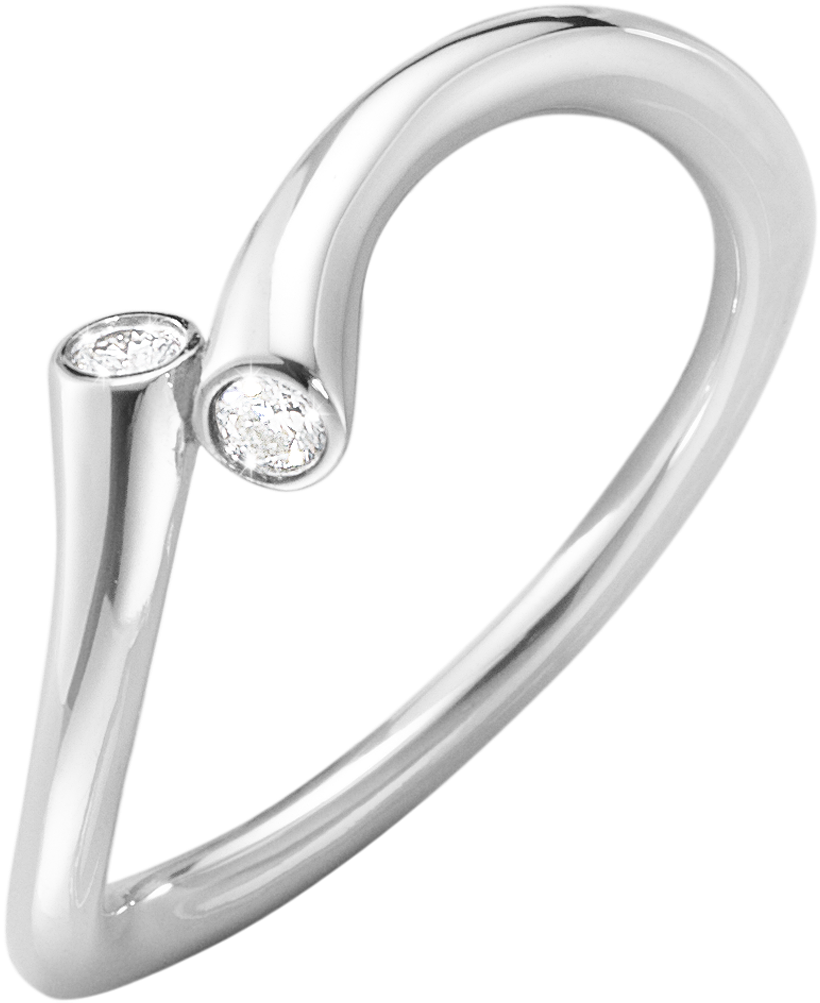 White Gold With Brilliant Cut Diamonds I Georg Jensen - Georg Jensen Magic Ring (1200x1200), Png Download