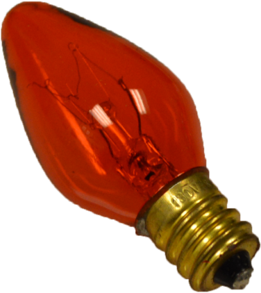 060 7c7 Amber - Incandescent Light Bulb (700x658), Png Download
