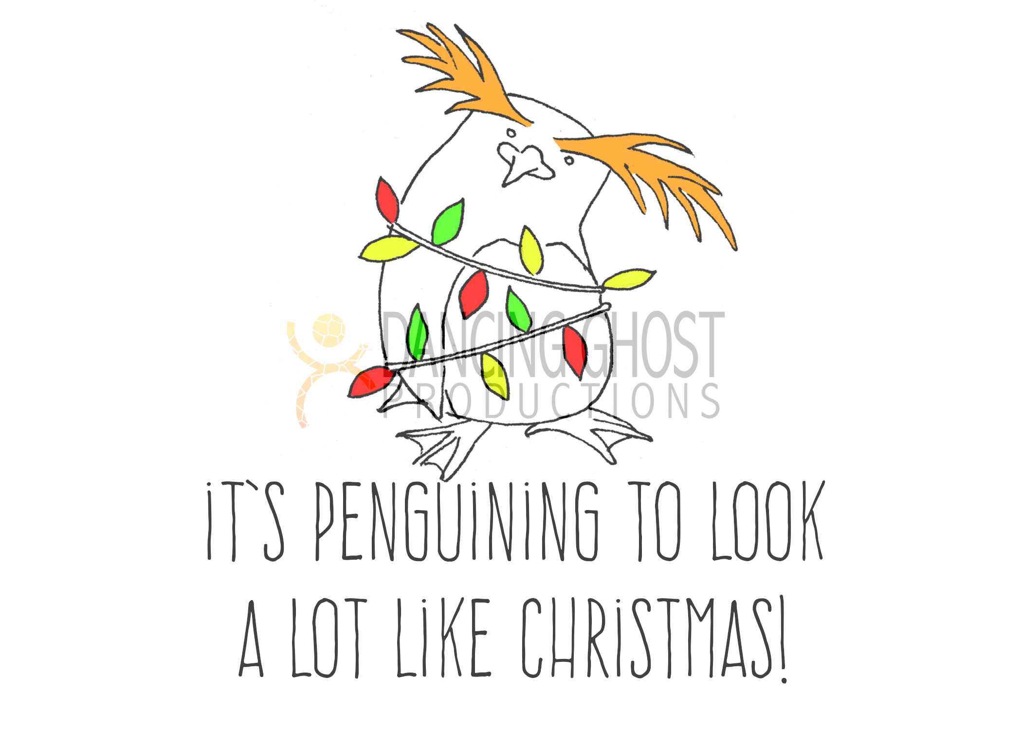 Penguin Card - Illustration (2100x1500), Png Download