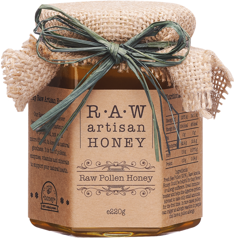 Raw Honey With Bee Pollen, 100% Natural, Pure Honey, - Chutney (1023x1024), Png Download
