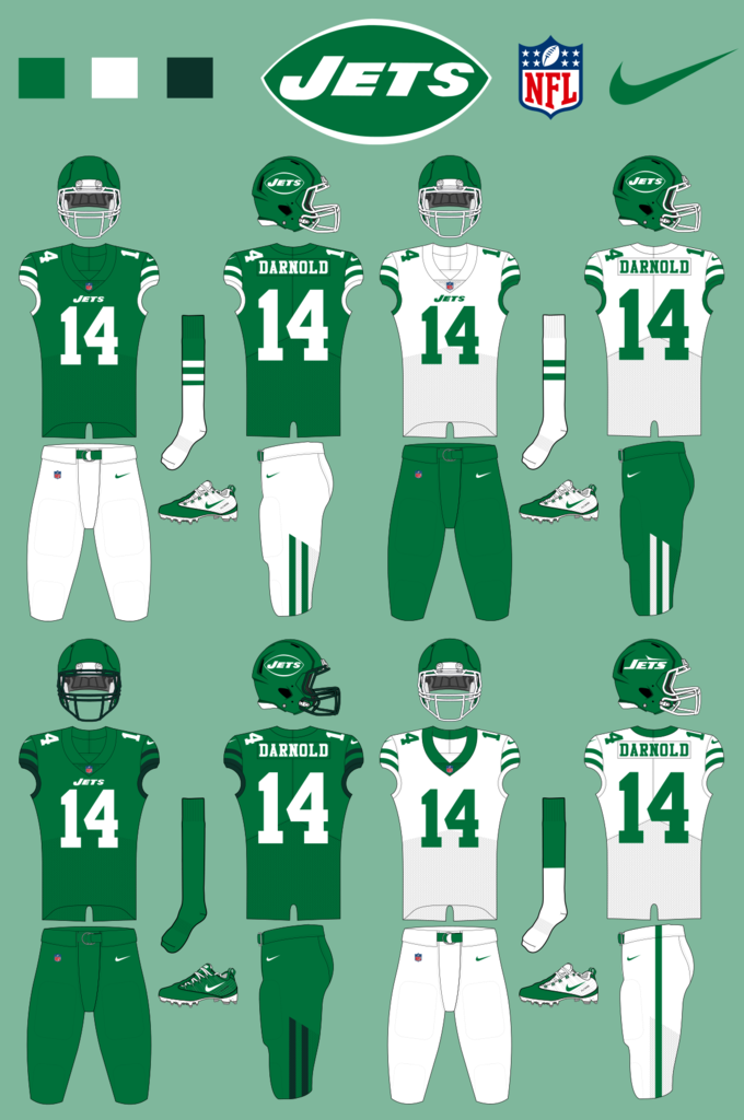 G25089-4 2 - Logos And Uniforms Of The New York Jets (680x1024), Png Download