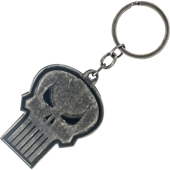 Punisher Logo Metal Keychain - Keychain (572x572), Png Download