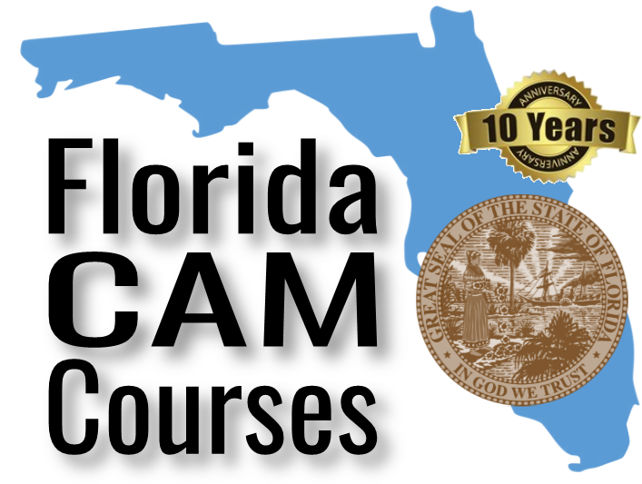 Cam License Florida Logo Florida Cam Courses With Blue - Coin (720x539), Png Download