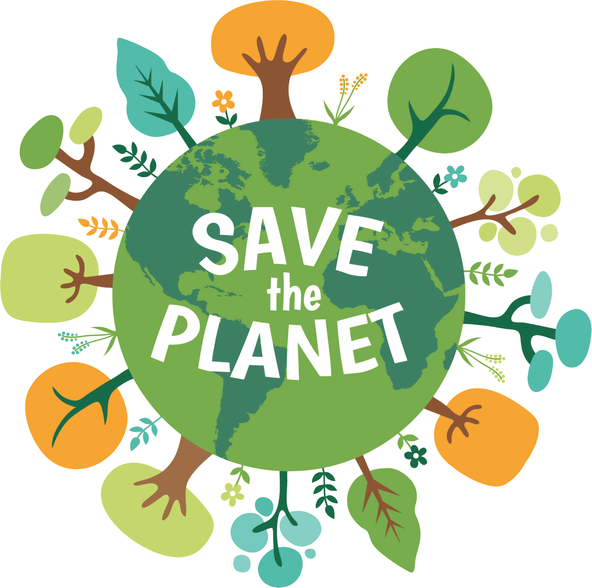 Drawing Mother Nature Cultural Slogans - Protect Earth (1884x1873), Png Download